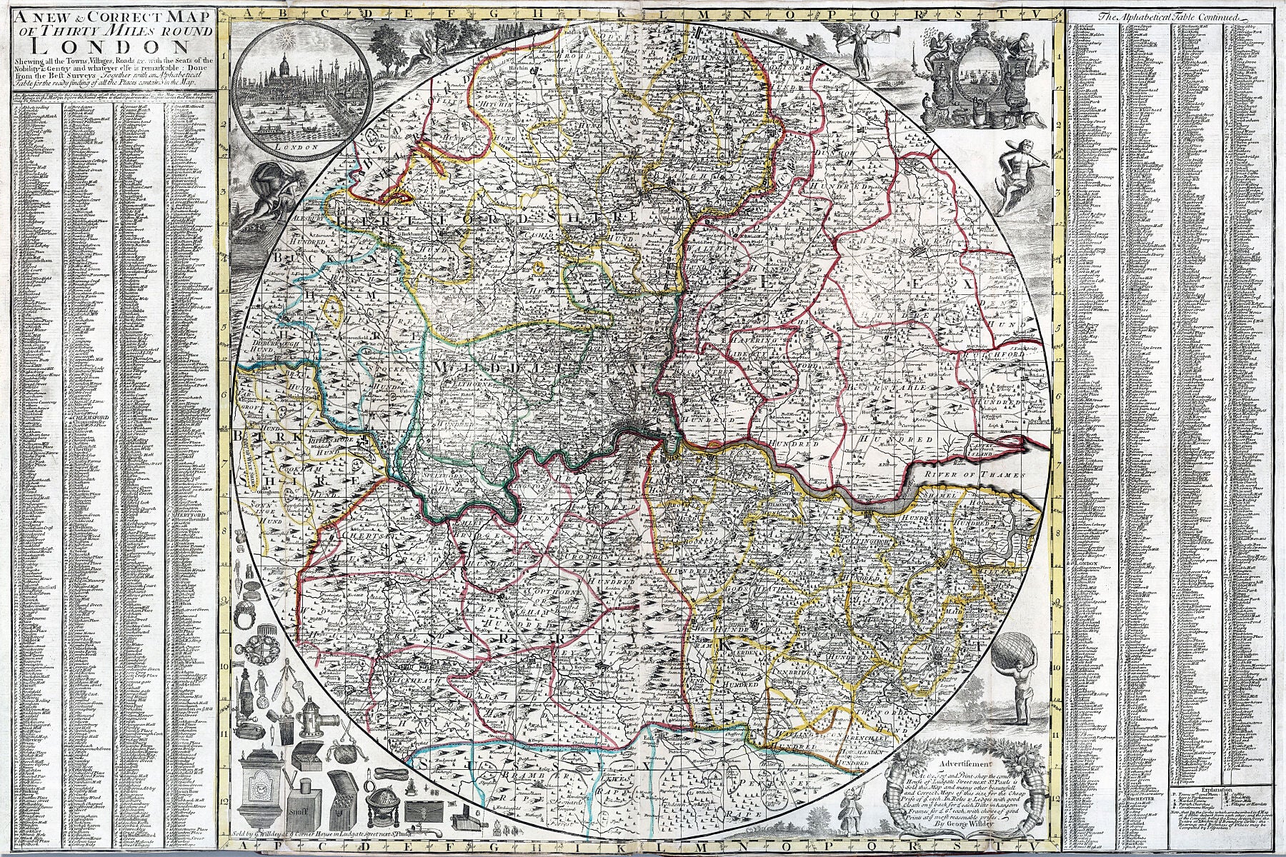 Thirty Miles Round London 1717