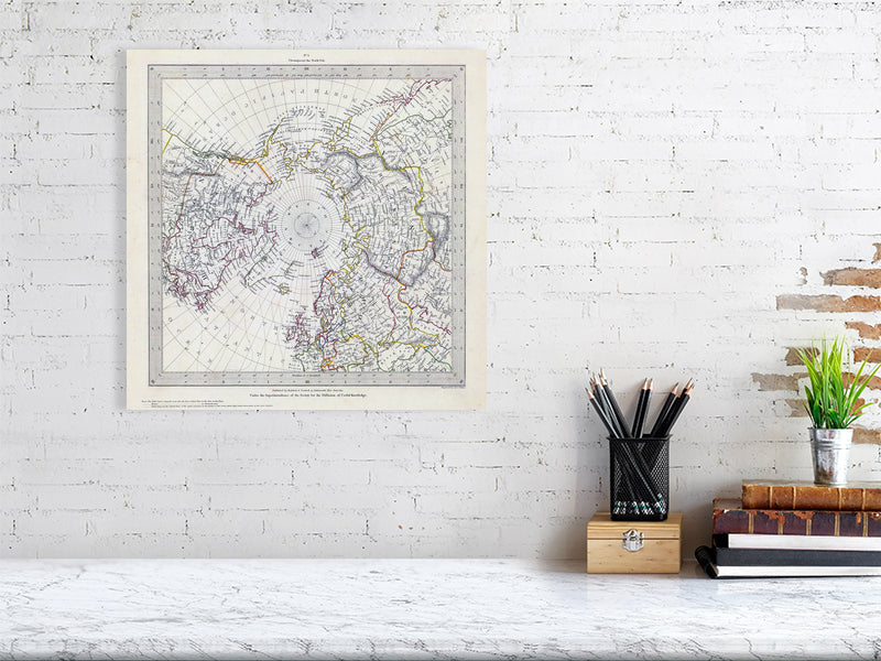 This North Pole map was originally published in 1831 under the superintendence of the Society for the Diffusion of Useful Knowledge