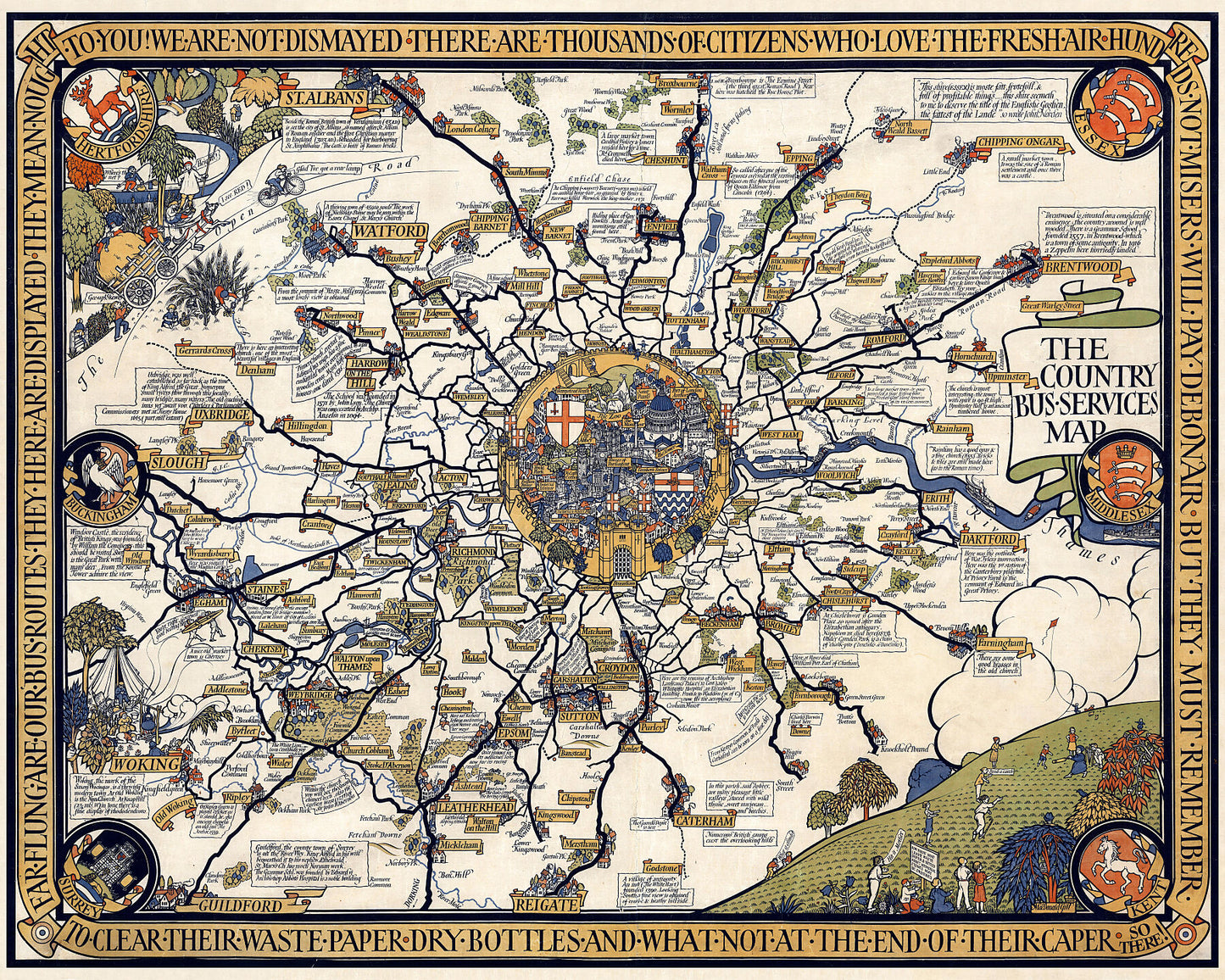 The Country Bus-Services Map, London and Vicinity